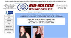 Desktop Screenshot of biomatrixweightloss.com